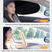 4-Layer Electrostatic Car Side Window Sun Shade, Anti-Glare UV Blocker Curtain, 99.9% UV Protection Interior Sun Visor
