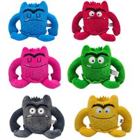 Ensemble de 6 jouets en peluche de haute qualité représentant de petits monstres émotionnels. Poupées en peluche monstres de dessins animés colorés. Cadeaux pour le festival des enfants.