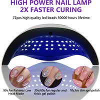 SUN X19 MAX UV LED Nail Drying Professional UV Nail Dryer Light for Gel Nails 72 Beads Fast Curing Gel Polish Lamp