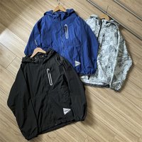 And Wander Outdoor Lightweight Waterproof Hooded Jacket Men Women 3M Reflective Nylon Shell Windbreaker Loose Fit Hiking Coat