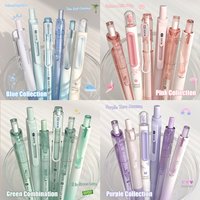 6 Pack Creative Gel Pen Set 0.5mm Fashion Black Quick-Dry Pens with Smooth Writing Ideal for Study & Office Use