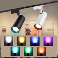 RGB Stage Spotlight Track Lamp 220V 7 Colors Atmosphere Party Track Lights For Bar Dance Room Spot Light Ceiling Lamp Decor