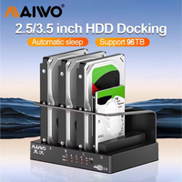 MAIWO 4 Bay Hard Drive Enclosure Sata to USB 3.0 External Multi-Bay 2.5& 3.5 Inch HDD SDD Docking Station Hard Disk Box For Pc