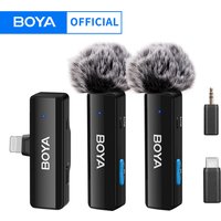BOYA BOYALINK A Wireless Lavalier Microphone for iPhone iPad Android Phones Type C DSLR Camera Youtube Live Streaming Recording