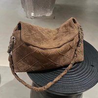 2025 New Autumn and Winter New Suede Rhombus Bag Medieval Underarm Bag Premium Chain Single Shoulder Large Capacity Tote Bag
