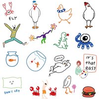 Cute Cartoon Flower Animal Waterproof Temporary Tattoo Stickers Small Picture Line Contracted Durable Men Women Fake Tattoo Art