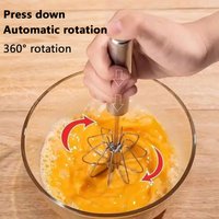 Semi-automatic Egg Beater Manual Rotating Cream Mixer Household Baking Tools Kitchen Gadget for Egg Blending Milk Cake Mixing