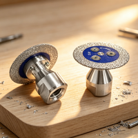 M14 Diamond Turbo Saw Blade Removable Flange, Cutting Disc Granite Marble Ceramic Concrete, Angle Grinder Carving Grinding Tool