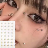 1 Sheet Gothic Punk Sexy Simulation Studs Stickers Self-Adhesive Fake Lip Eyebrow Nose Belly Button Face Makeup Jewelry 3/4mm