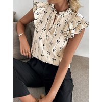 Hot selling summer European and American lotus leaf short sleeved shirt with drawstring lace collar pullover for women