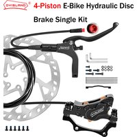 DYISLAND 4Piston E-bike Hydraulic Disc Brake Right Rear Single Set or Left Front Single Set With 180mm 2.3mm Rotor