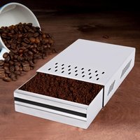Stainless Steel Thickened Coffee Bin, Coffee Waste Knock Box Drawer,Coffee Knock Box Drawer,Rectangular Coffee Grounds Knock Box