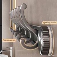 No Drill Suction Cup punch-free Kitchen Hook Bathroom Clothes Hooks Storage Rack Hook Door Wall Hanging Household Accessories
