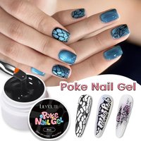 LILYCUTE 8ml Poke Nail Gel White Black Poking Multifunctional UV LED Gel Bubble Ocean Wave No Wipe Lace Painting Gel Varnish