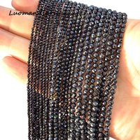 2 3 4MM Natural Stone AA Black Tourmaline Loose Spacer Beads for Jewelry Making Diy Earrings Bracelets Charms Accessories 15''