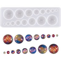 1pc Earring Necklace Pendant Silicone Mold Half Round Cabochon Mould for DIY Epoxy Resin Bracelet Ring Charms Jewelry Making