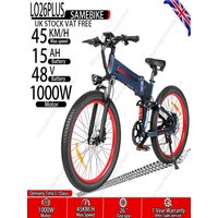 AliExpress NONE SAMEBIKE LO26PLUS Foldable Electric Bike 1000W Motor 48V15AH Battery Hydraulic Brake 26 Inch All Terrain Tire Adult Dirt E-bike
