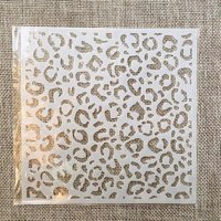 13cm Leopard Printed DIY Layering Stencils Wall Painting Scrapbook Coloring Embossing Album Decorative Template