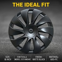 4PCS 18 Inch Hubcap for Tesla Model 3 Standard 2025 2026 Performance Full Rim Prismata Wheel Cover Parts Replacement Accessories