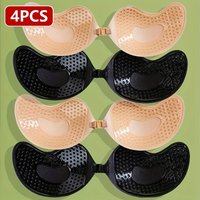 4pcs Silicone Push-Up Nipple Covers, Invisible Seamless Pasties for Wedding Dresses & Formal Gowns, Uplift & Anti-Protrusion