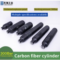 18*1.5 del tanque del cilindro de la fibra de carbono de 30Mpa 300Bar 4500Psi 0.48L/0.58LMulti-size gas storage tanks