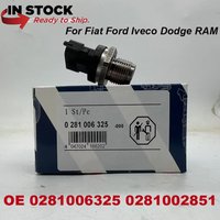 OE Standard 0281006325 0281006327 New Fuel Rail Pressure Sensor For F-iat F-ord I-veco D-odge RAM V-W 0281002851 0281006112