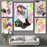 Gals Can-t Be Kind to Otaku Poster Self-adhesive Art Waterproof Paper Sticker Coffee House Bar Room Wall Decor