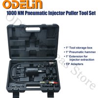 Kit d'outils extracteurs d'injecteurs pneumatiques 1000 Nm avec adaptateurs multiples – Outil professionnel d'extraction d'injecteurs par vibration d'air