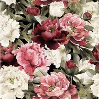 Vintage Floral Peel and Stick Wallpaper Pink Flower Removable Contact Paper Boho Self Adhesive Wall Paper for Bedroom Bathroom