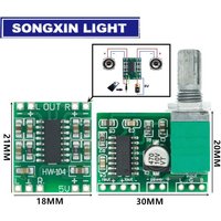 1/5/10PCS PAM8403 module Super digital amplifier board 2 * 3W D Class digital amplifier board efficient switch potentiometer