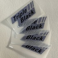 Racing Triple Black Motorcycle Sticker For Car Moto Helmet Laptop Bike Waterproof Vinyl Decal