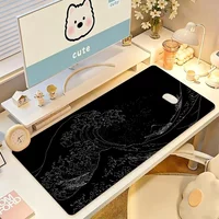 Artwork The Great Wave Off Kanagawa Mouse Pad Large Non-Slip Waterproof Mat Stitched Edge Keyboard Pad for Gaming Daily Office