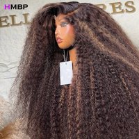 Highlights 450% Density Glueless Wigs 13x6 HD Transparent Lace Frontal Wig Human Hair Spiral Curl 360 Full Lace Wigs Human Hair
