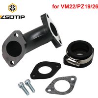 ZSDTRP Intake Manifold Dirt Pit Bike Carburetor Rubber Mainfold Adapter Inlet Intake Pipe Kits For VM22 PZ19 PZ26 YX125