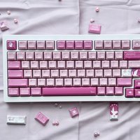 PBT Keycap Maid Pink Maid Blue Keycap KCA Profile 140 Keys Full Sets DYE Subbed For 60 61 64 68 75 84 87 96 98 104 108 Mechanica