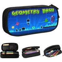 Geometry Dash Pencil Case Double Layer Large Capacity For School Pencilcase Perfect Gifts