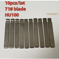 10pcs 71# HU100 HU100FH Metal Uncut Blank Flip Remote Key Blade for Keydiy KD VVDI JMD Key Blank