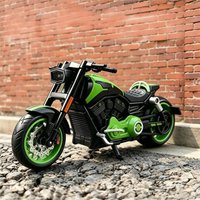 1:10 V-Rod Night Rod Special Alloy Cruiser Motorcycle Model Metal Street Sports Motorcycle Model Sound and Light Simulation Gift