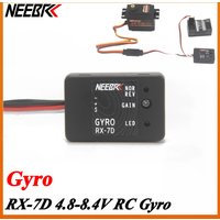 NEEBRC RX-7D Mini Gyro DC 4.8-7.4V Gyroscope for RC Car Drift Racing Vehicle Boat Digital/Analog Universal Receiver Transmitter