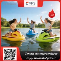 Electric Inflatable Jet Ski, Safe Water Toy with Electric Thruster, Inflatable Watercraft for Lake Pool