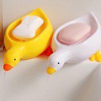 Cute Duck Soap Tray Self-draining Soap Rack Duck-shaped Creative Rack for Shower Bathroom Kitchen Tub Sink Tray Bracket Bathroom