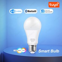 Tuya E27 LED Bulbs Bluetooth WiFi Smart LED Lamp RGB+CW+WW 15W 18W LED Light Bulb Works With Amazon Alexa Google Home Room Decor