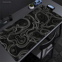 Black And White Abstract Mouse Pad Large Keyboard Mouse Desk Mat Non-slip Rubber Gaming Mousepad 90x40cm Laptop Mouse Carpet Xxl
