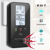 Natural Gas & Carbon Monoxide Detector, Plug in Carbon Monoxide Alarm,Propane,Methane,4-in-1 Combustible Gas & CO Detector Alarm
