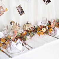 ABS Thanksgiving Decorations With Pumpkin Vine Eco-Friendly Fall Garland Versatile Christmas Wreaths