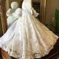 New Vintage Baby Girl Dress Baptism Dresses Extra Long 1st Year Birthday Party Wedding Christening Baby Infant Clothing Bebes