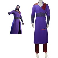 Gale Cosplay Costume Trench Purple Robe Men Game Baldurs Gate Disguise Halloween Carnival Cosplay Gale Outfits