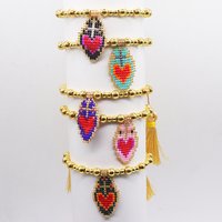 ZHONGVI Miyuki Beaded Weaving New Love Bracelet for Women Handmade Pulseras Golden Copper Beads jewelry Boho Trendy Accessories