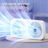 Double Helix Dual Head Fan Wall-Mounted Portable Type-C Rechargeable 360 Rotatable Silent Cooling Fan for Home Office Desk