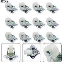 4/12Pcs Universal Swivel Casters Heavy Duty Furniture Wheel Castor Silent Trolley Wheels For Table Chair Sofa With Safety Brake